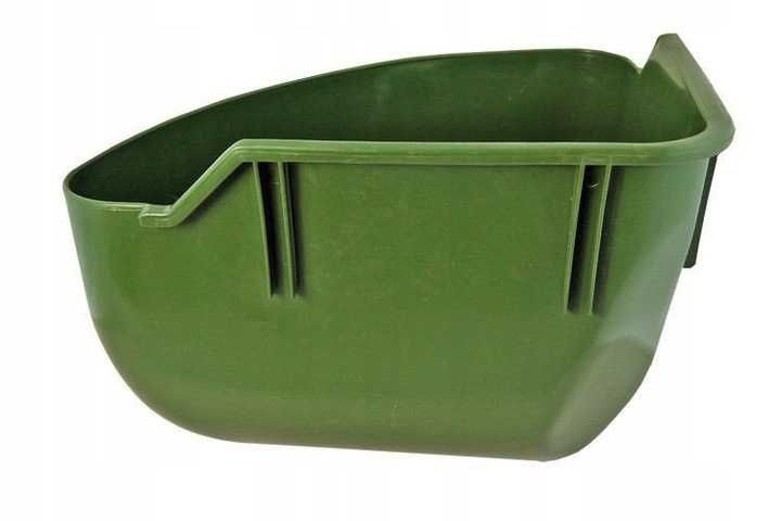Karmidło narożne, oliwka, 31 l, 60 x 30 x 45 cm, Kerbl