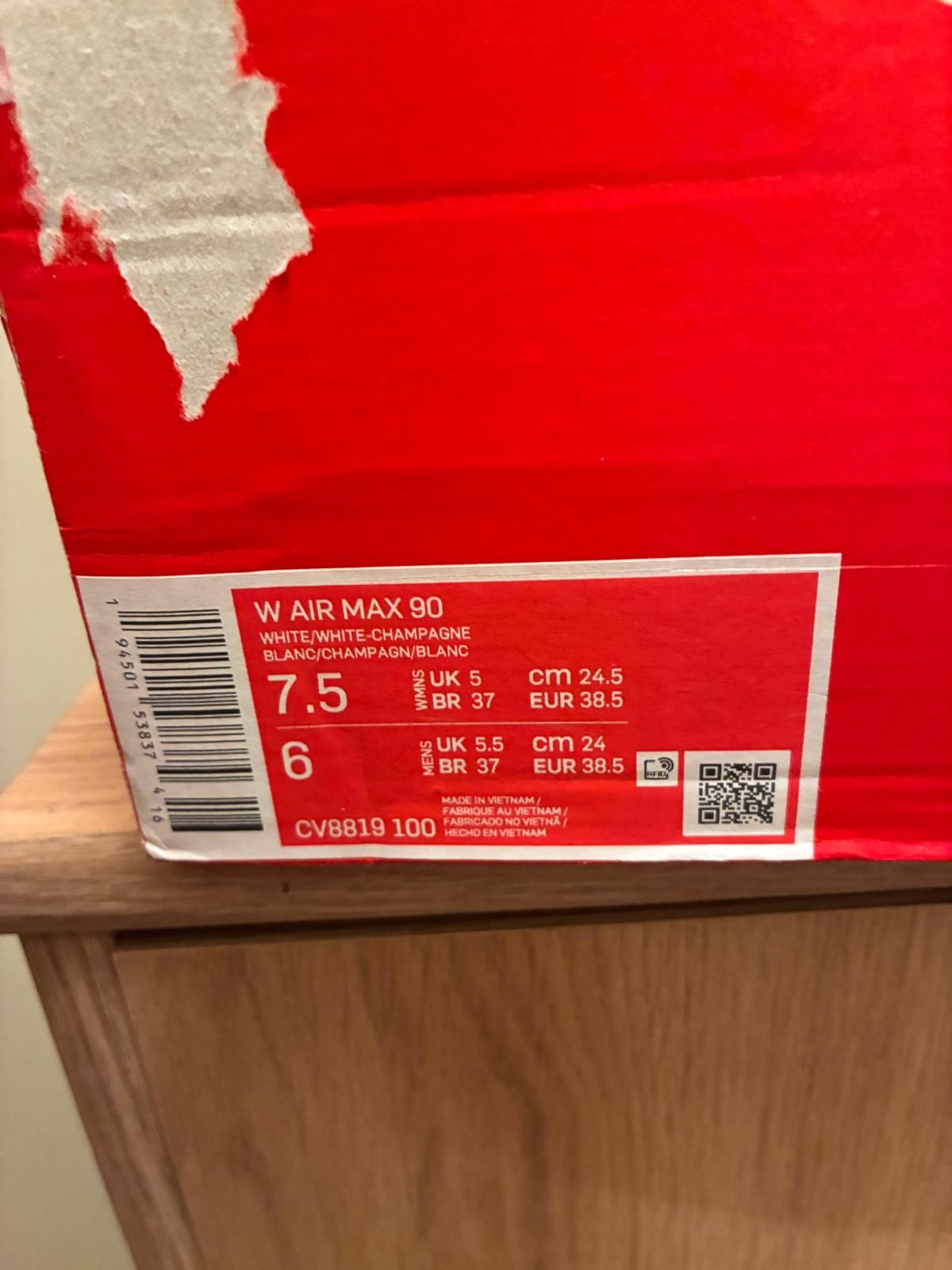 Buty airMax Niike 38 24,5cm nowe damskie