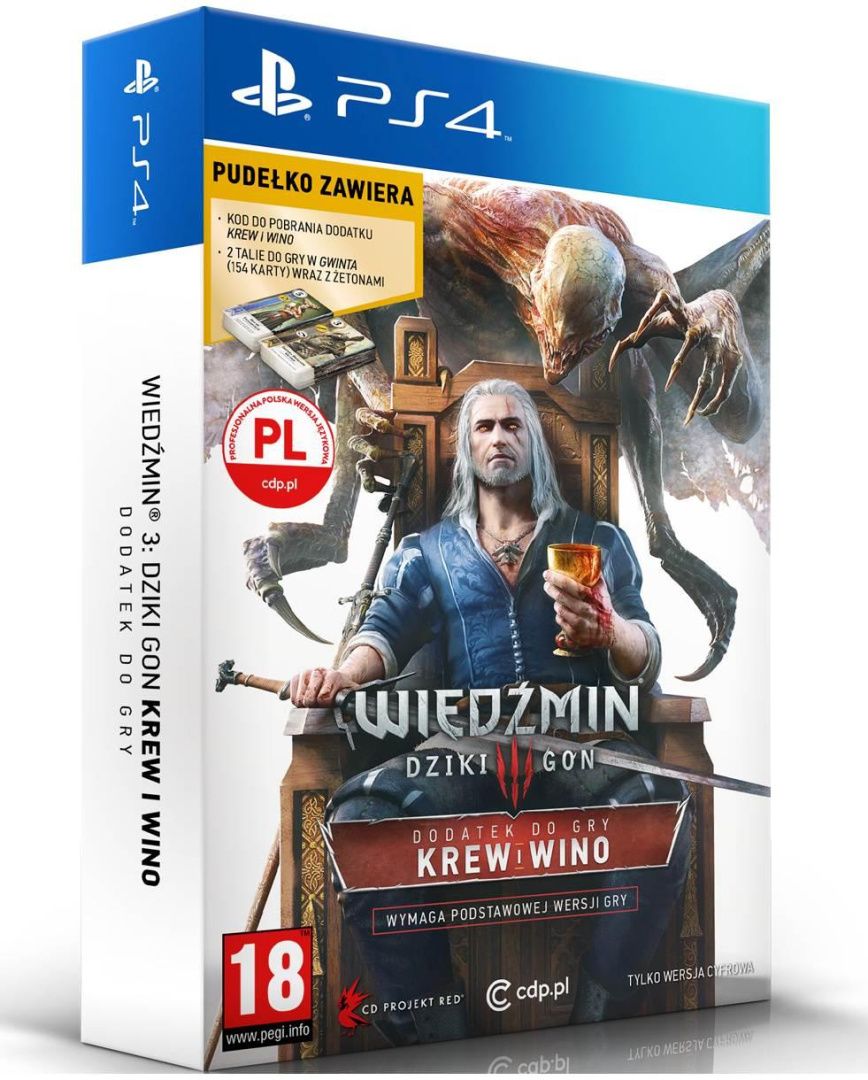 Wiedźmin 3 Karty Do Gwinta Krew I Wino Playstation 4 Ps4 Używane
