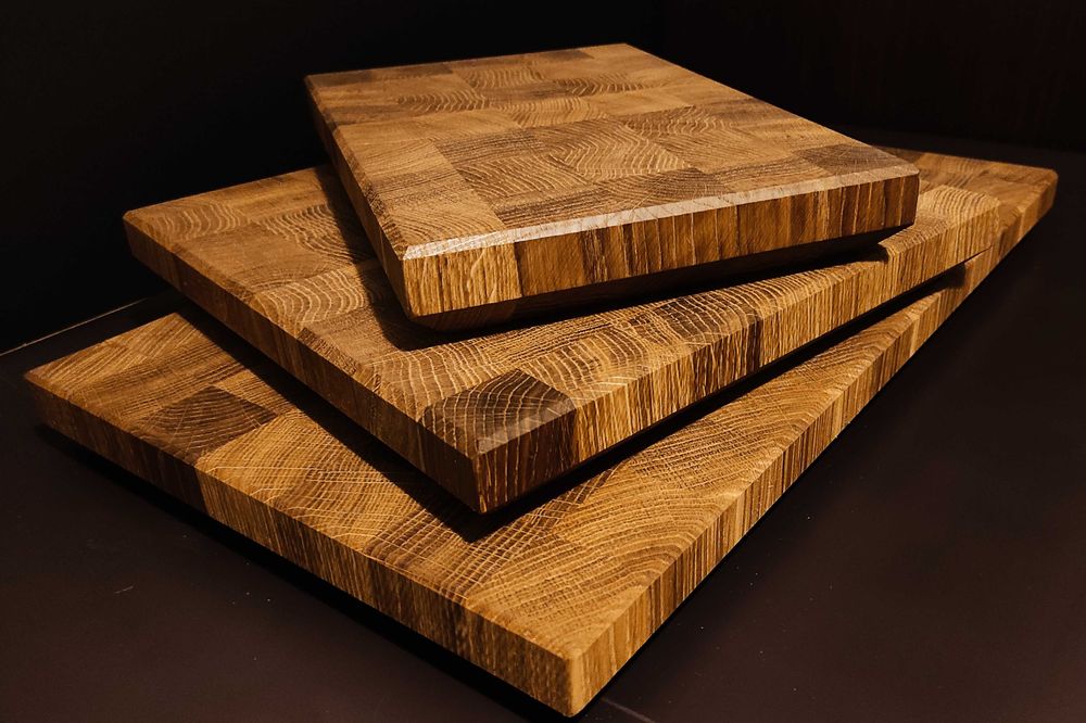 Zestaw dębowych desek sztorcowych END GRAIN