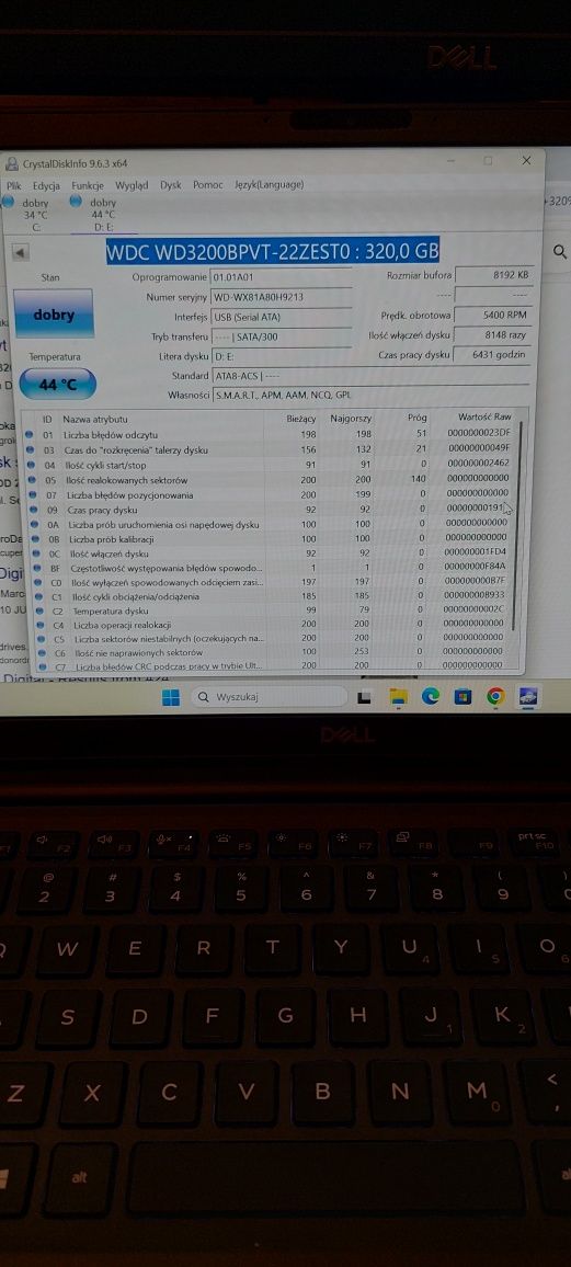 Dysk twardy HDD WD 320 GB