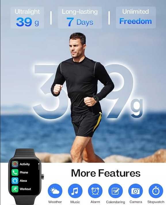 Smartwatch 18-cala Bluetooth 110 Trybów Sportowych Monit. Zdrowia