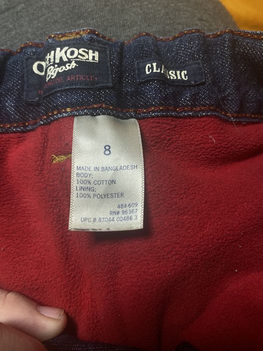 Джинсы детские утеплённые на флисе OshKosh
