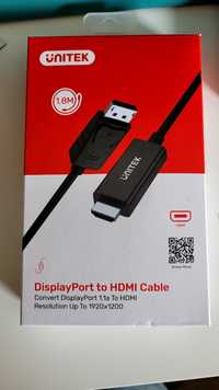 DisplayPort to HDMI Cable UNITEK 1.8