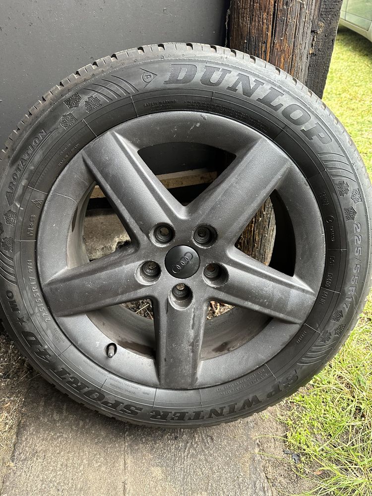 Alufelgi 5x112 Ronal 1136 + opony zimowe Dunlop 225/55 R17 Audi A6 C6