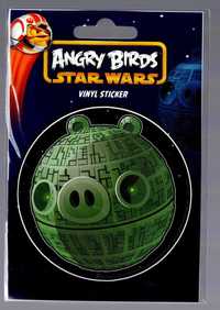 Angry Birds Star Wars Death Pig - naklejka winylowa 9 cm