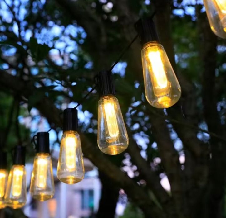 Girlanda Nowa Solarna Ogrodowa Lampki Solarne 20x Żarówka LED