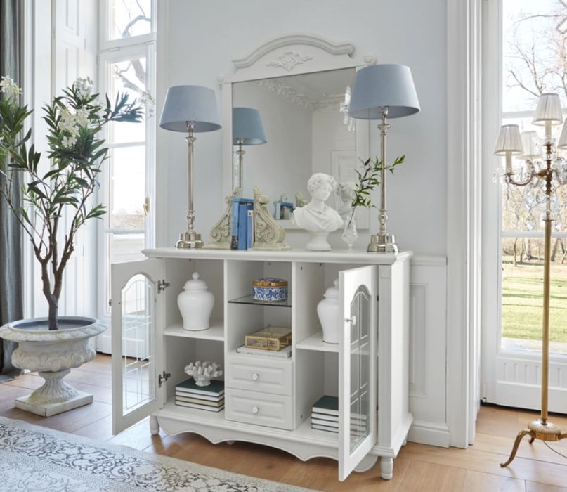 Elegancka biała komoda 120 x 44 x 90 , -50%, outlet, ostatnie sztuki!