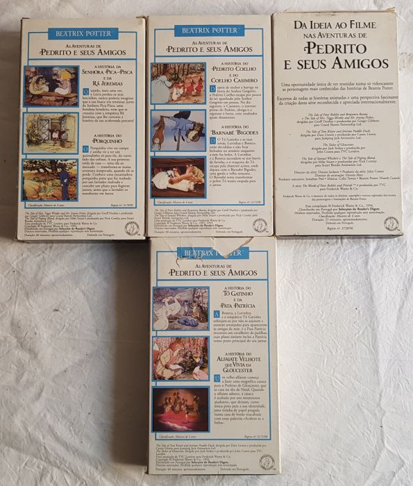 Cassetes VHS Infantis Bonecos