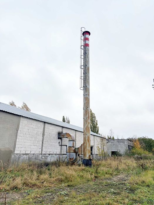 Komin w Wagańcu o konstrukcji stalowej i wysokości 19 m