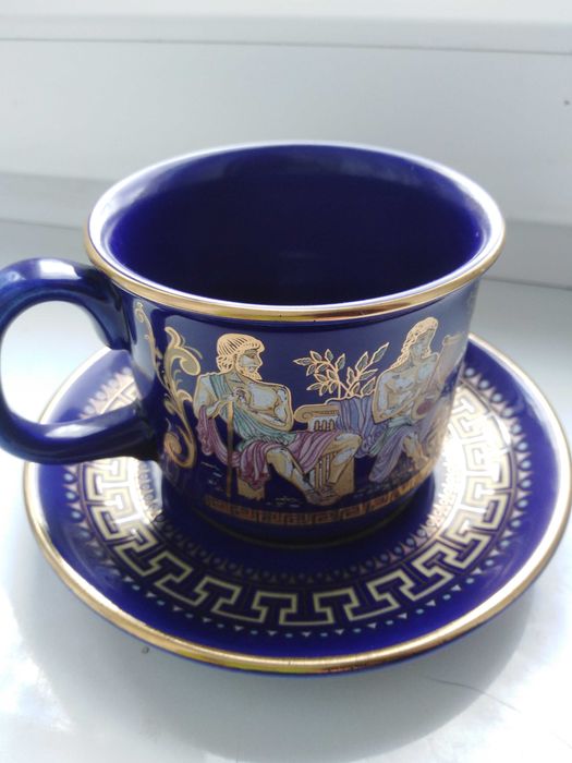 Oryginalna 100 procent Grecka porcelana 24k złota