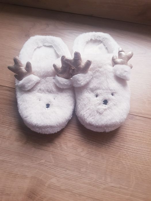 Kapcie damskie z sztucznego futerka marki Pepco Renifery rozmiar 38/39