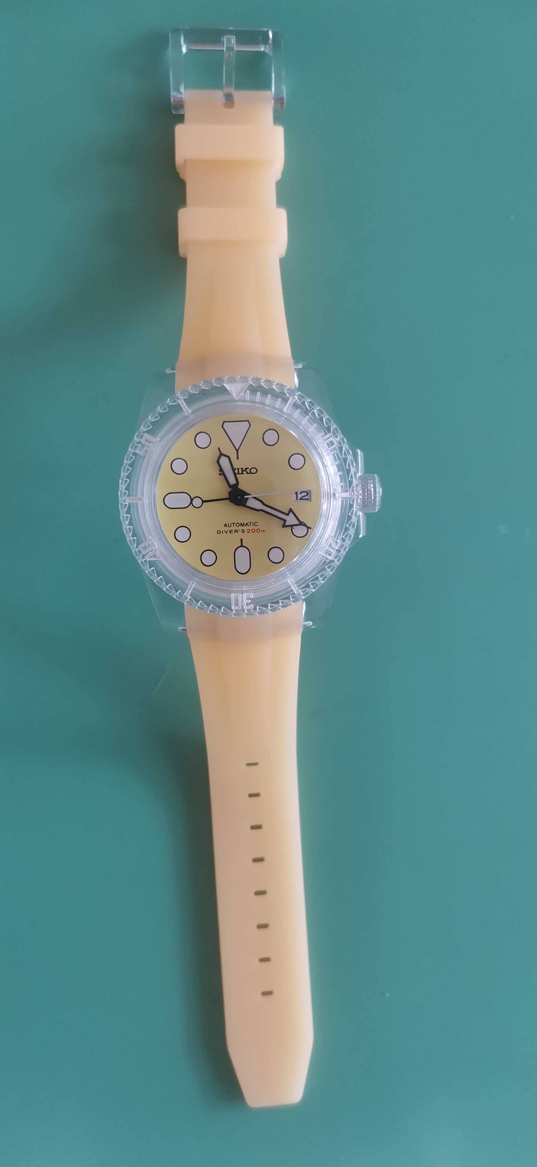 Seiko mod - transparente mecanismo seiko - NOVO - Único