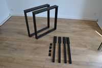 Stół z dostawkami, stół rozkładany Metalowe nogi 80x72 profil 8x4cm