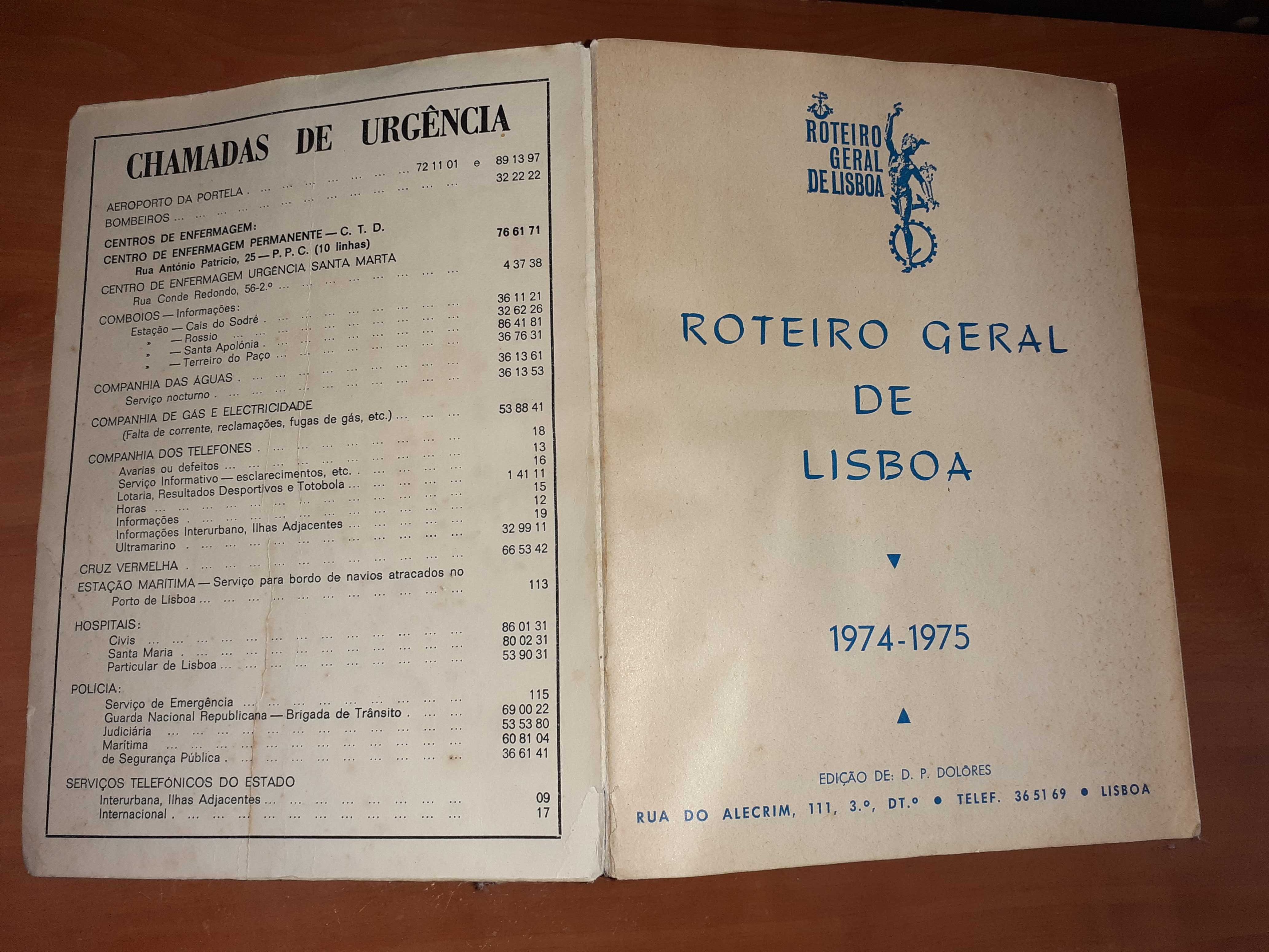 Roteiro Geral de Lisboa 1974/ 1975