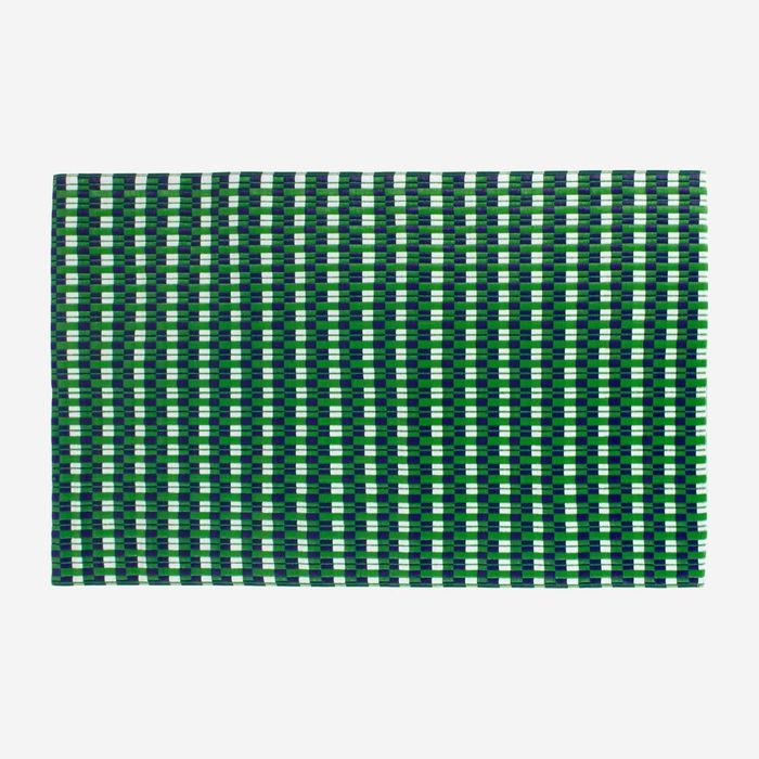 2 Tapetes exterior azul branco verde