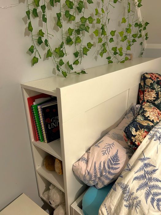 Łóżko IKEA Brimnes 140x200 z zagłówkiem +MATERAC