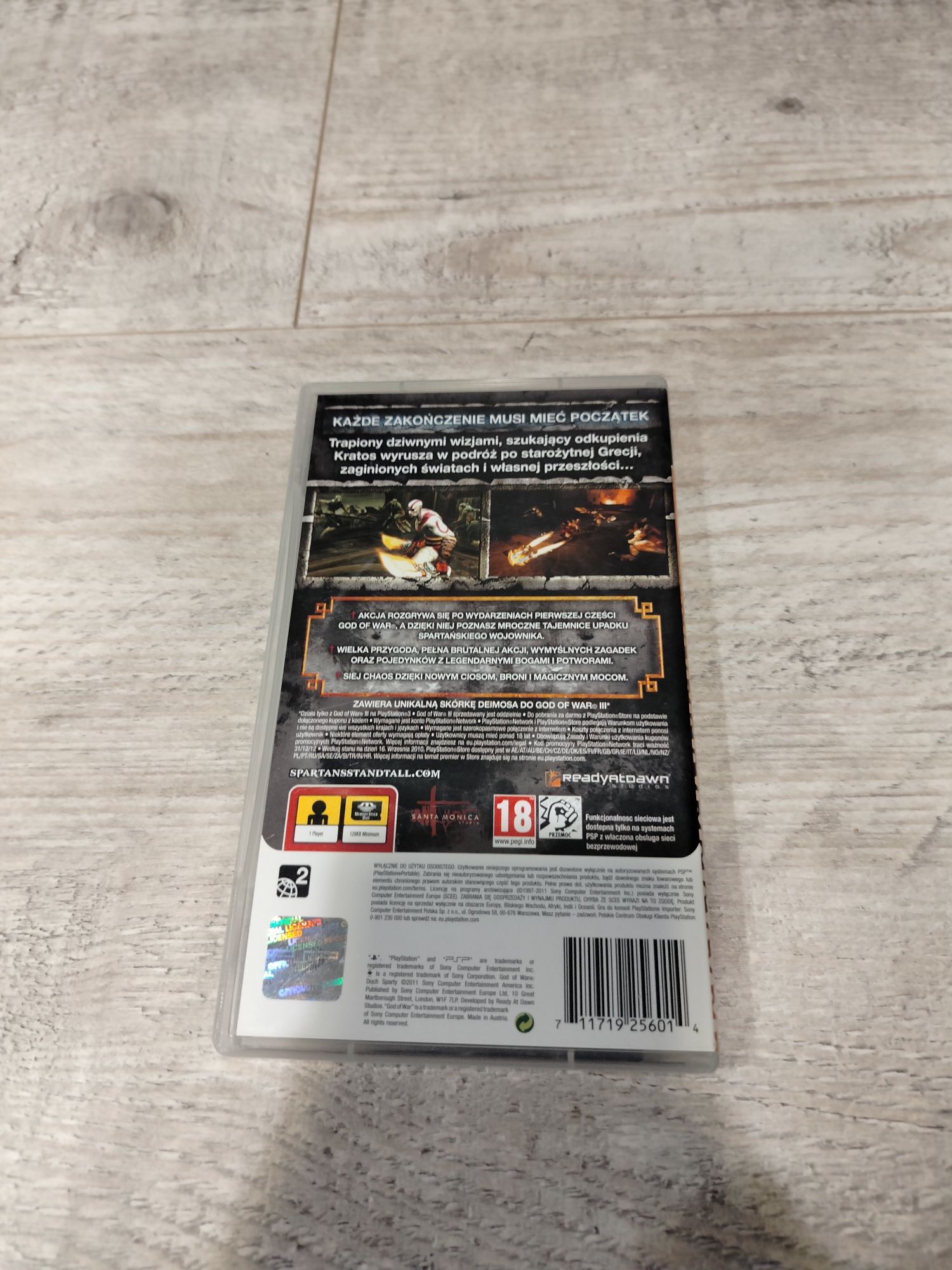 Gra god of war duch Sparty psp