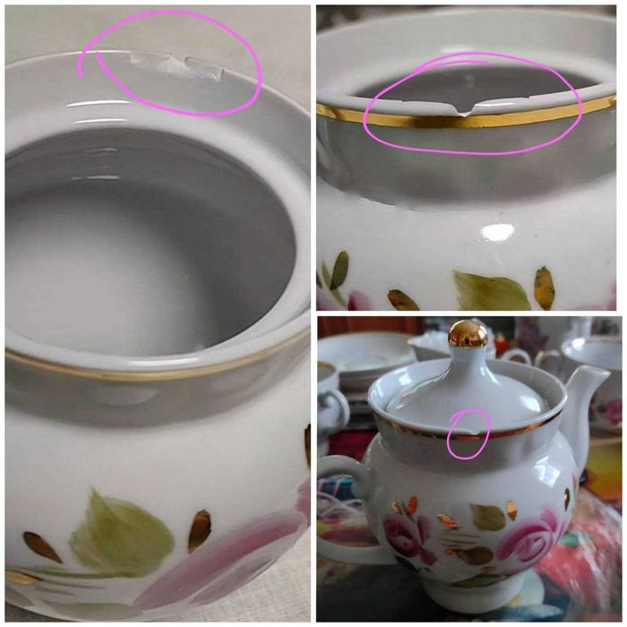 Чайный сервиз "Розы" Барановский ФЗ 70-80 г