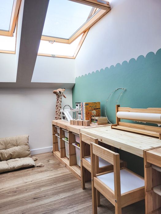 Drewniany blat łączący regały trofast /stolik/biurko dla dziecka 100cm