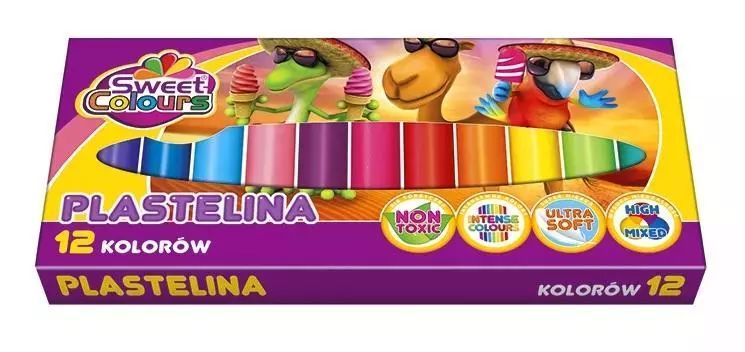 Plastelina 12 kolorów. Sweet colours