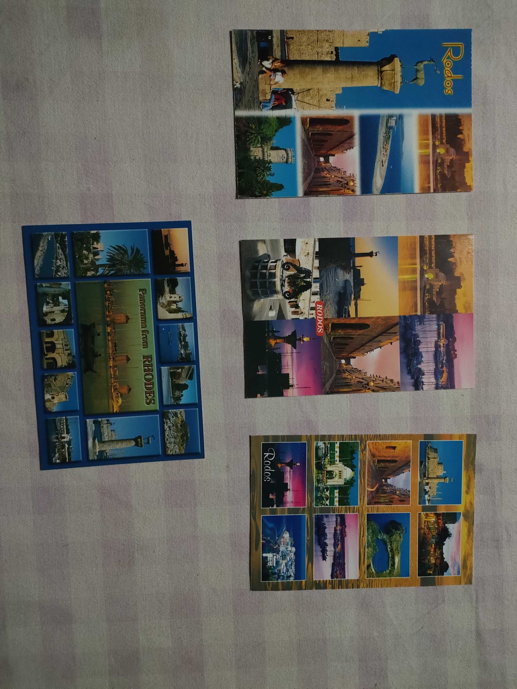 Cartões de postal : França, Miami, Rodos, Vaticano e Roma