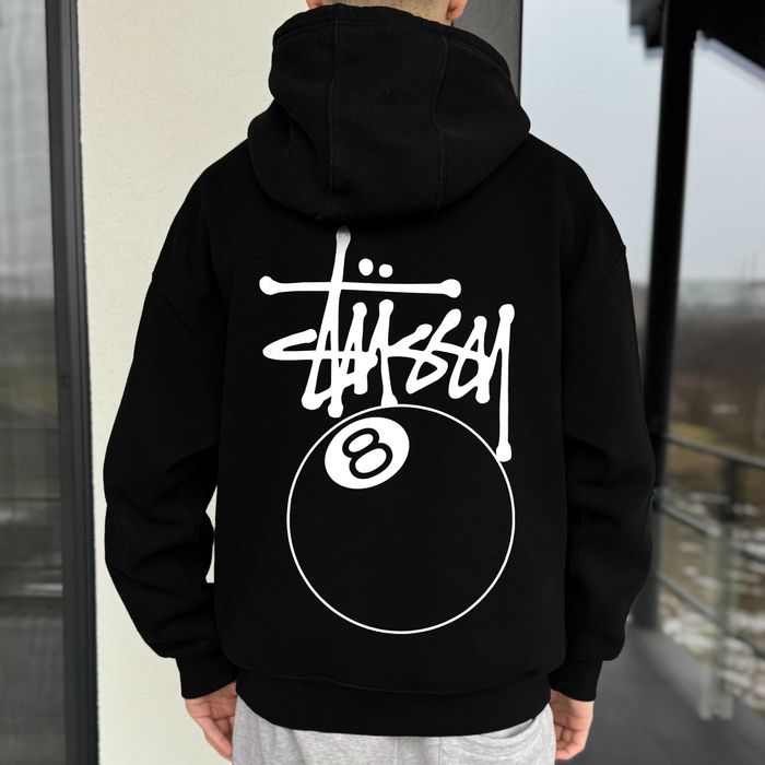 Кофта Stussy — Биг Лого Принт — Fuzzy Ice — XS S M L XL — Худи Стусси