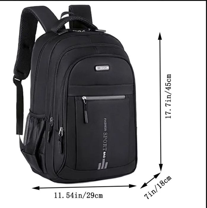 Męski plecak podróżny – duża pojemność, czarny, wiele kieszeni, laptop
