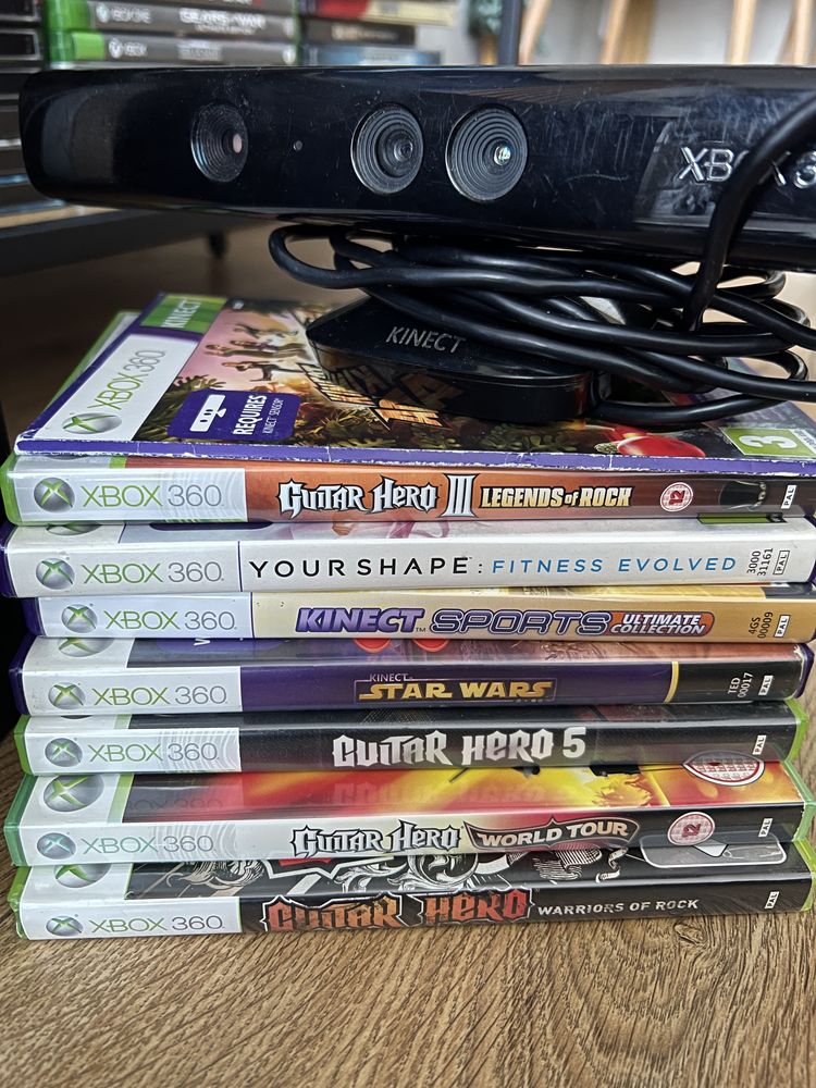 Zestaw Xbox 360 guitar hero + kinect