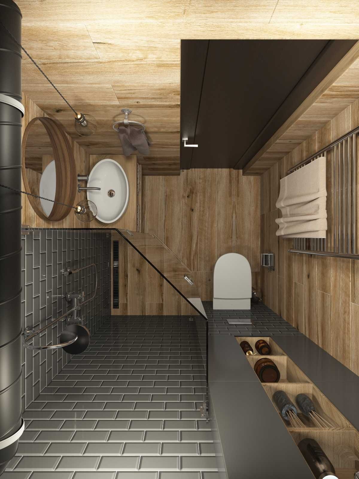 Визуализация плитки в ванных комнатах, кухнях.
