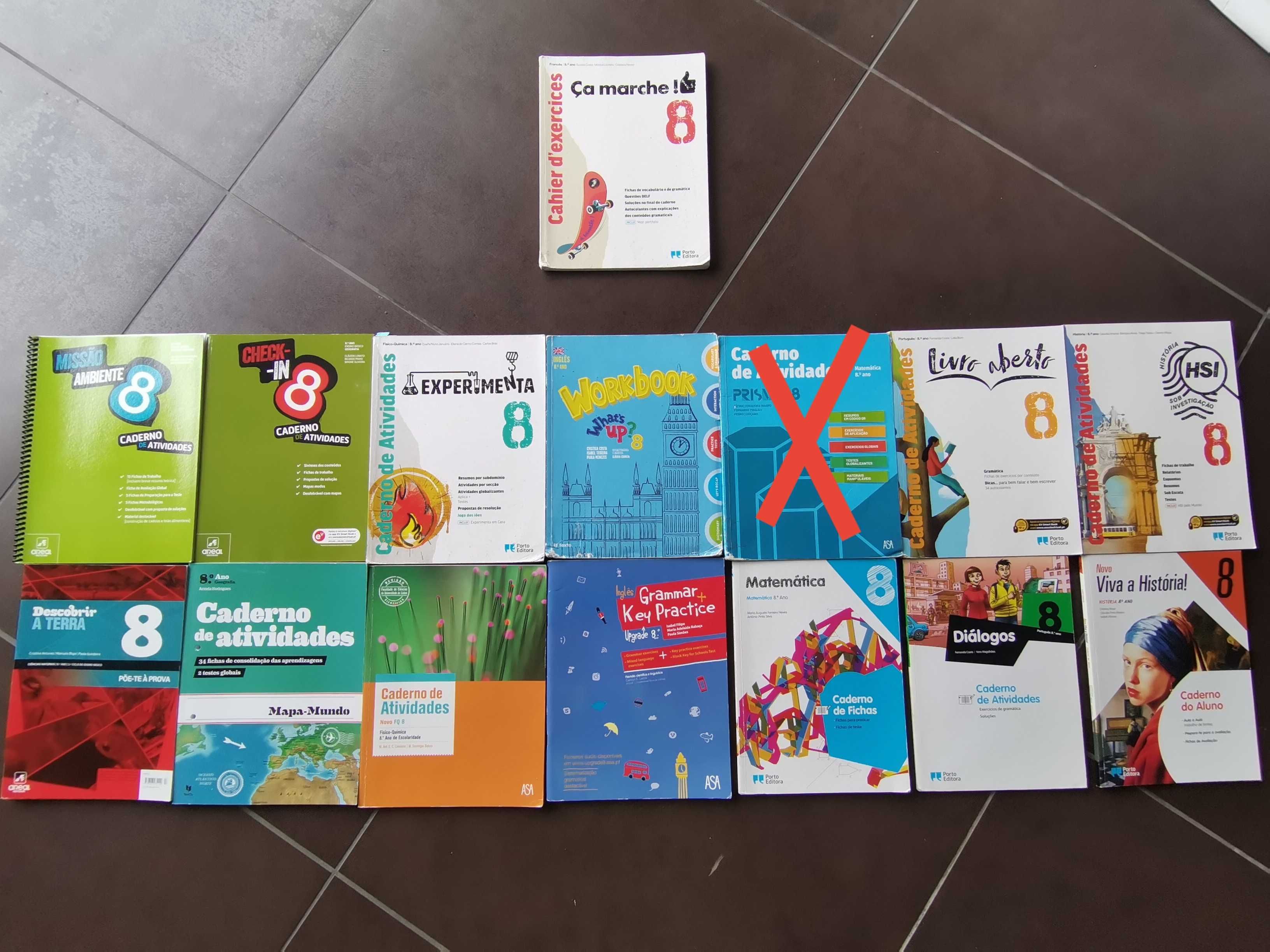Manuais e Livros de Fichas do 8° Ano