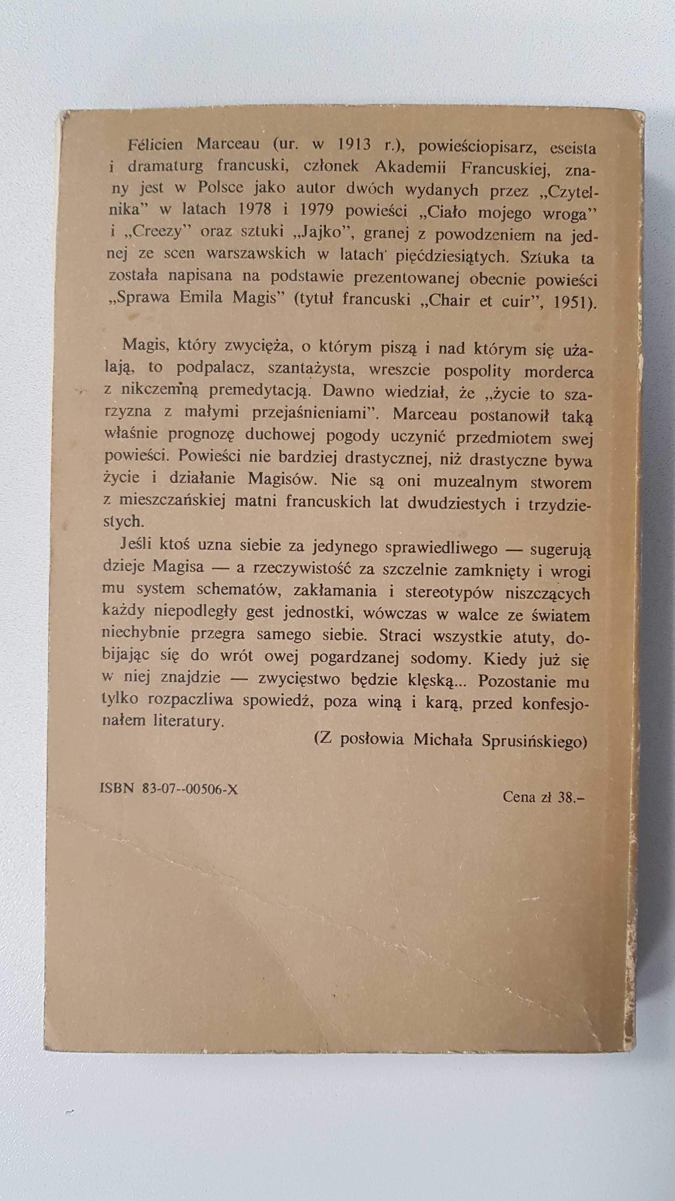 Sprzedam książkę "Sprawa Emila Magis" Felicien Marceau