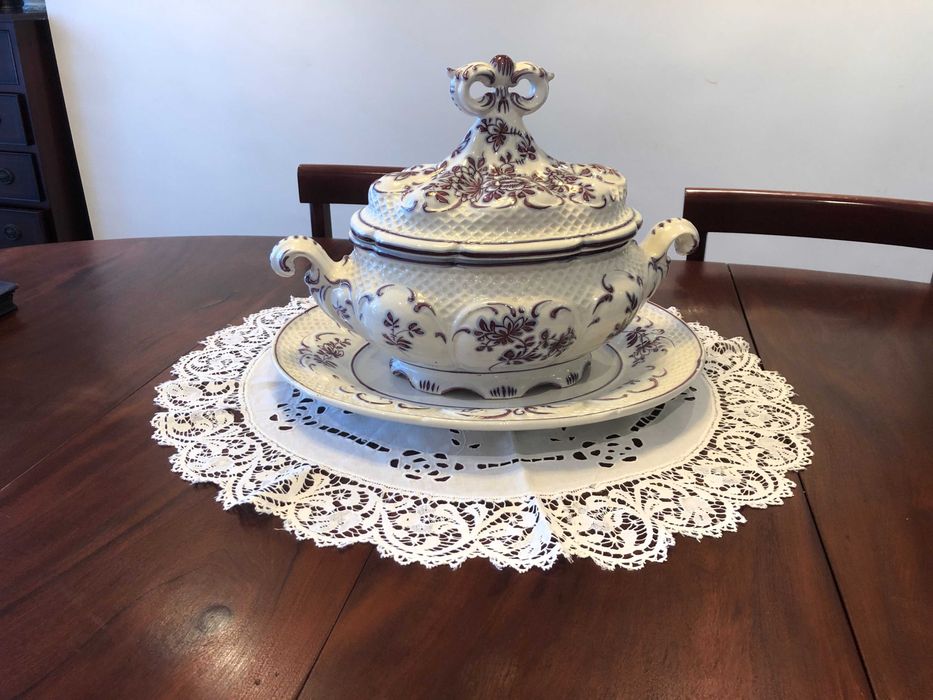 Terrina loiça italiana com prato