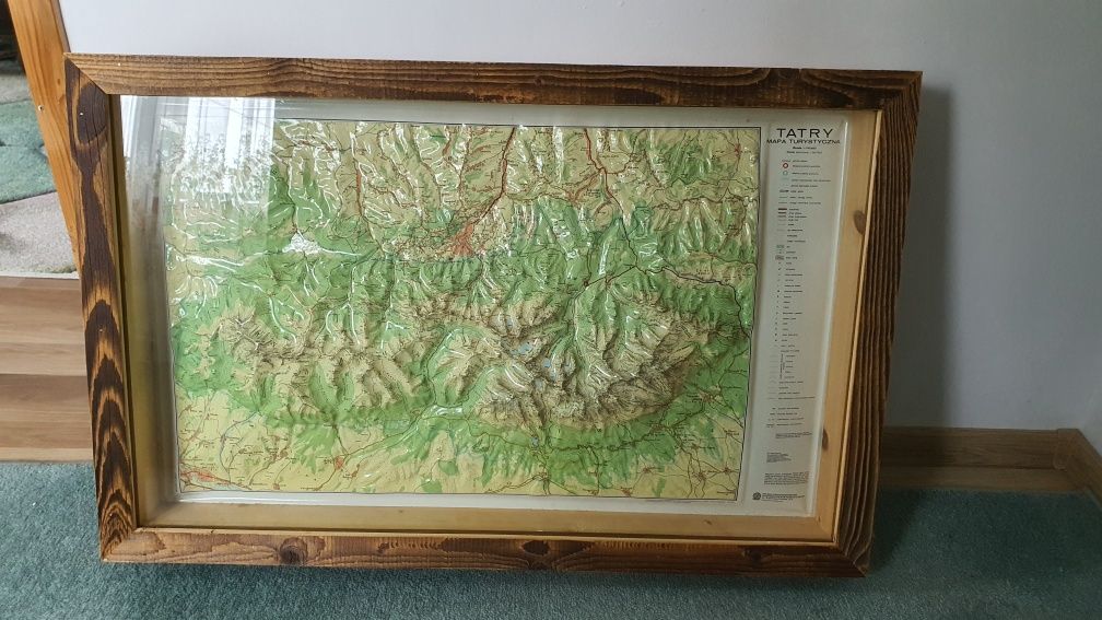 Tatry 3D Zakopane Obraz Mapa Turystyczna 1: 75 000