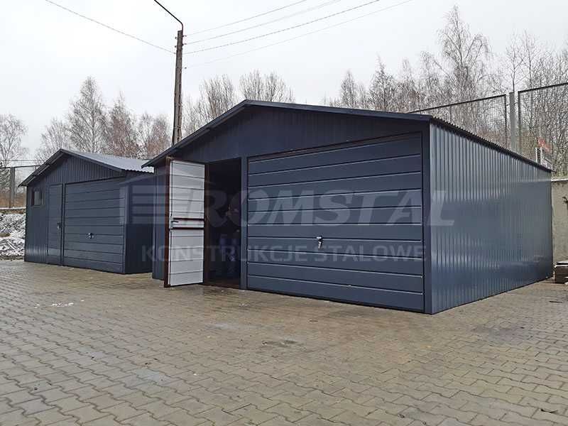 SOLIDNY GARAŻ BLASZANY 6x5 | Dwuspadowy | Blaszak Ogrodowy -  ROMSTAL*
