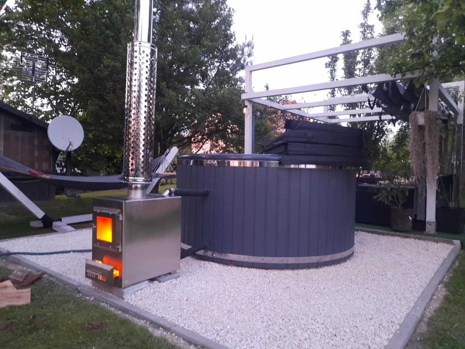 Balia Ogrodowa z Hydromasażem i Areomasażem z piecem zew.dost. od ręki