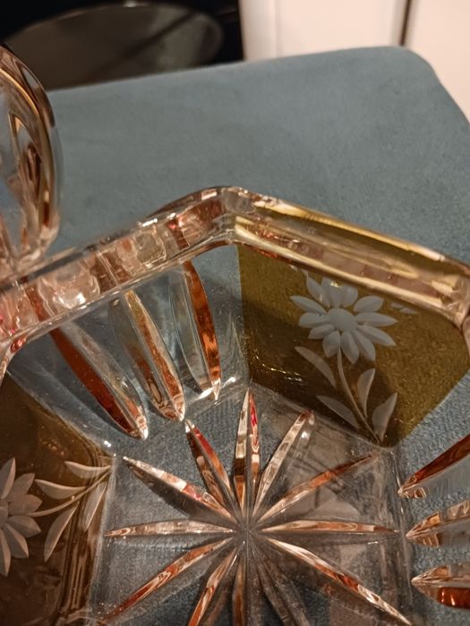 Art deco huta Julia zestaw toaletowy