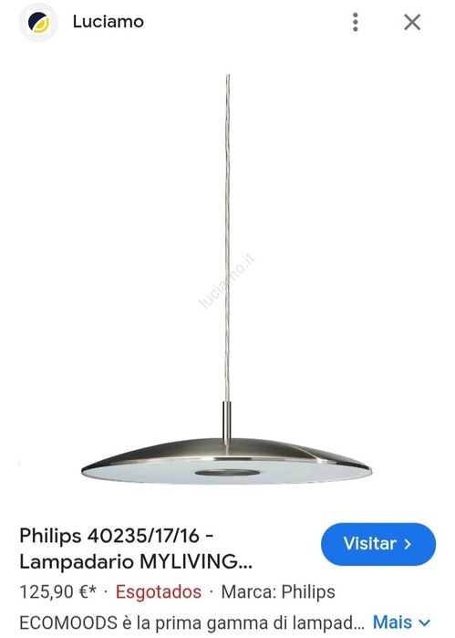 Candeeiro de tecto Philips.