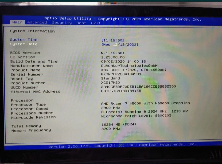 Ігровий ноутбук XMG CORE 17 AMD (M20MPG)