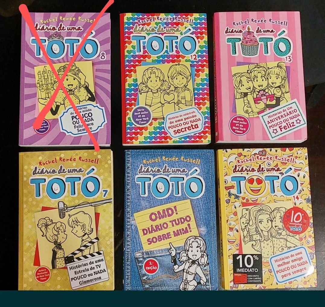 Pack 5 livros Diário de uma Tótó