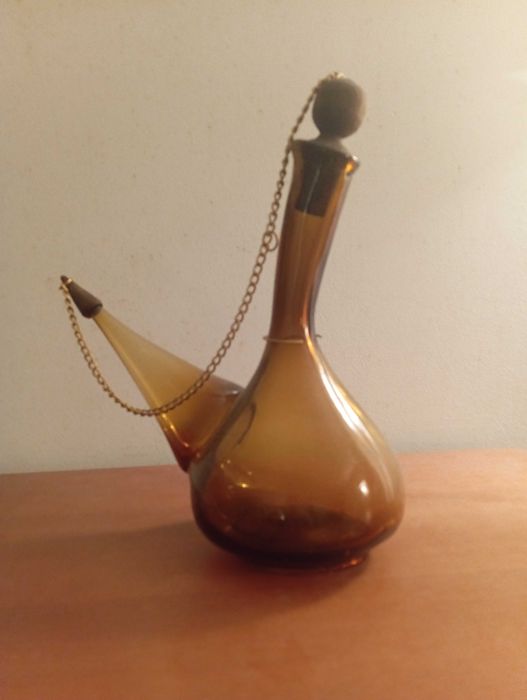 Garrafa de vidro ( Porrón de Cristal Ambar )