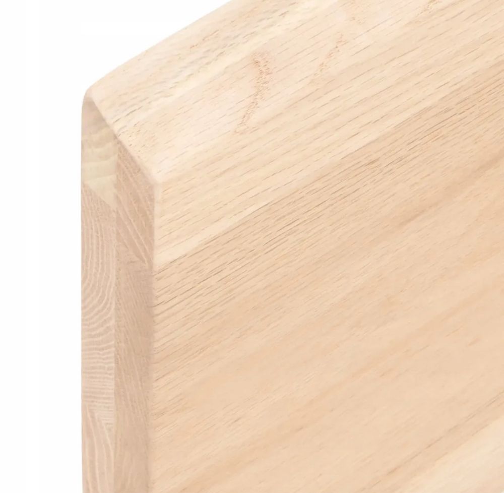 Blat stołu, 100x50x(2-4)cm surowy, lity dąb naturalną krawędzią