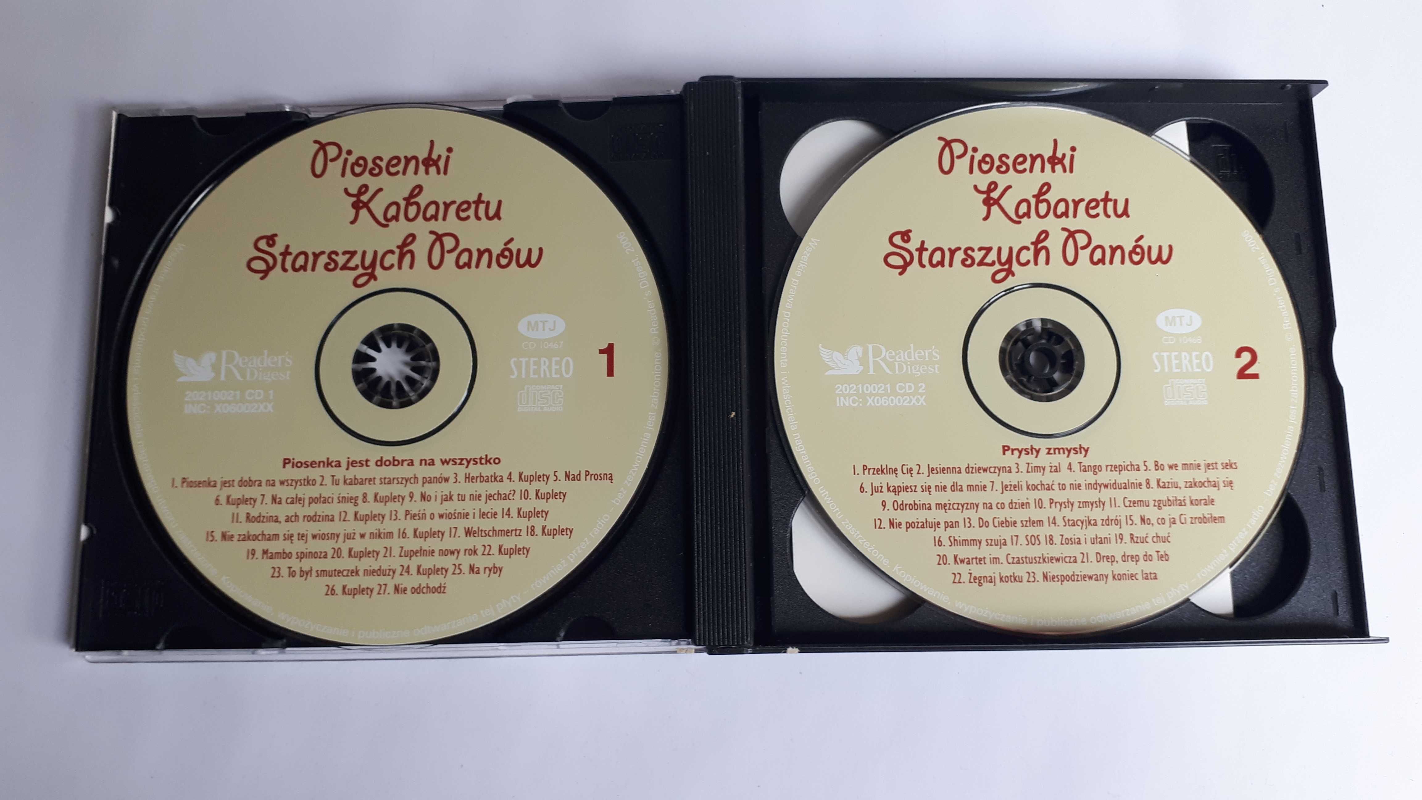 Album 3xCD Piosenki Kabaretu Starszych Panów, 74 utwory