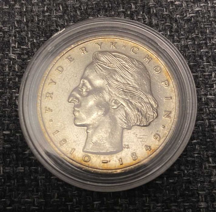 Srebrna moneta Polska PRL 50 zł, Fryderyk Chopin, 1972