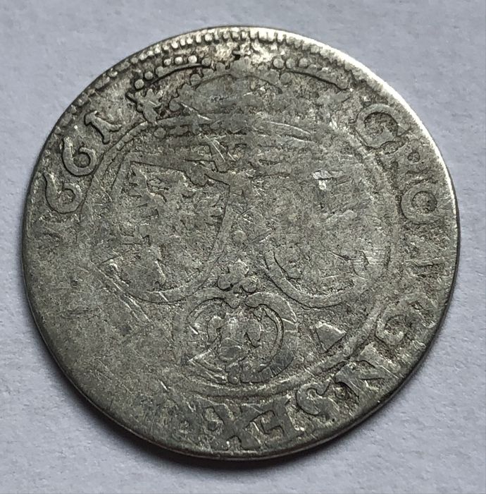 Szóstak Lwów 1661 GBA ARGN Kopicki 1642 R Jan Kazimierz Waza 6 groszy