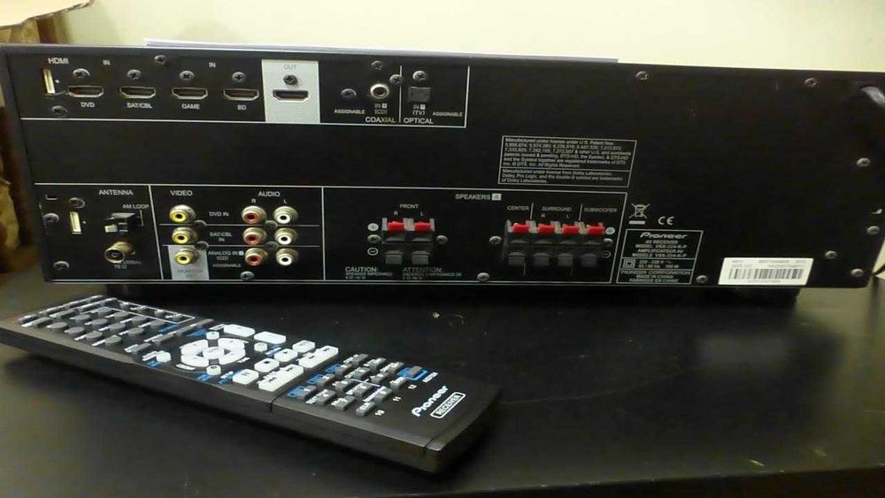 Pioneer 600W amplificador sistema áudio 5.1 HDMI USB