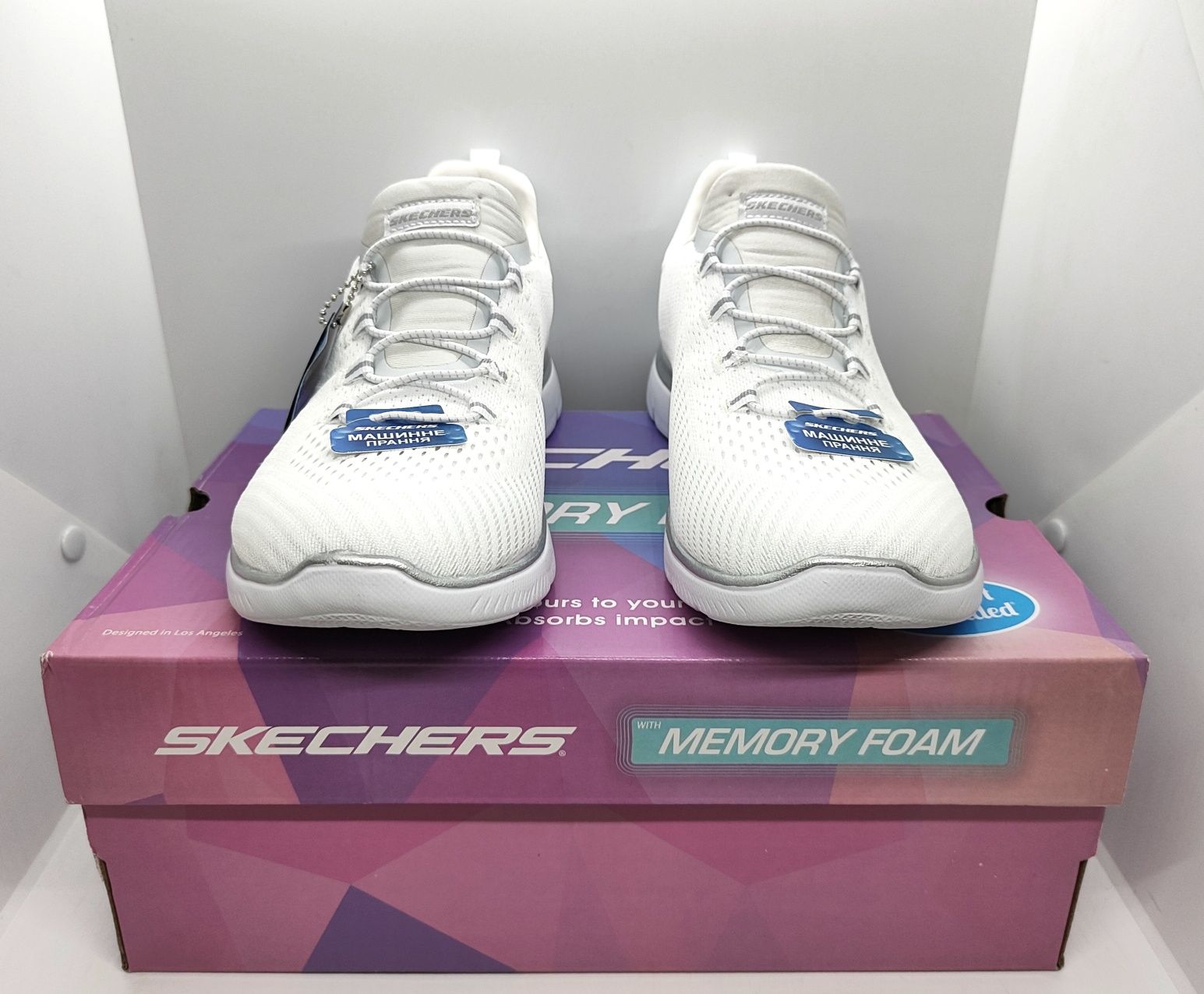 кроссовки 25,5см слипоны Skechers Memory Foam оригинал