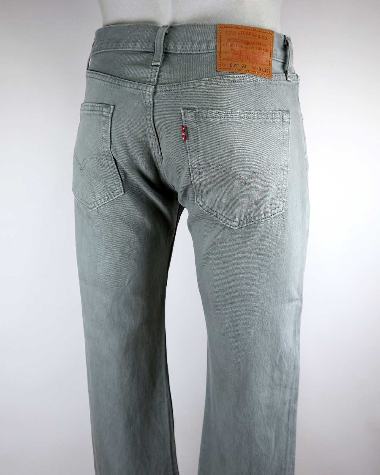 Levis 501 '93 spodnie jeansy W30 L32 pas 2 x 41 cm