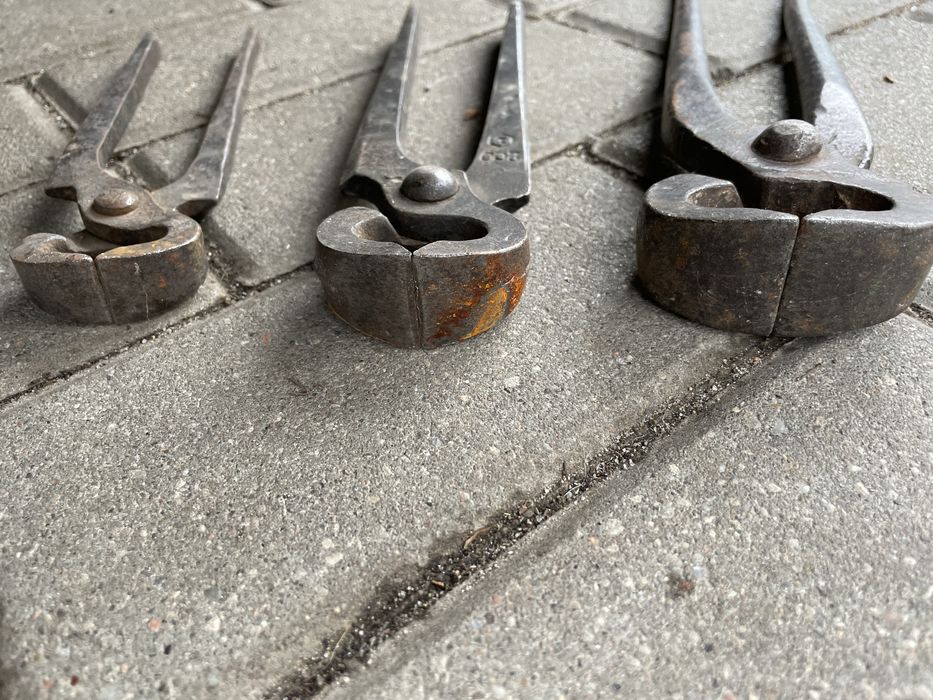 Stare obcęgi solidne 3 szt. PRL