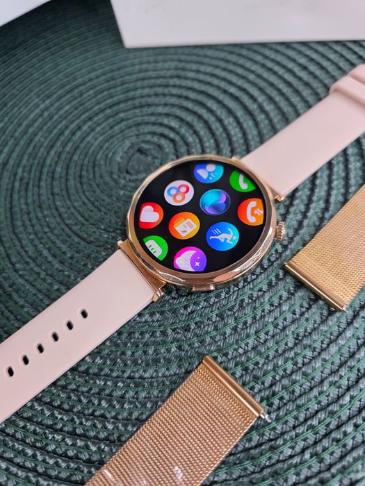 Złoty Smartwatch Damski LIGE 8gen Połączenia Bluetooth 2 paski NOWY